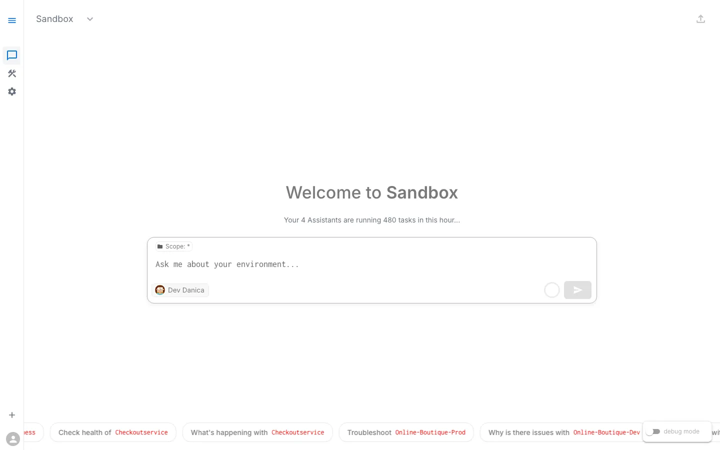 Workspace Chat landing